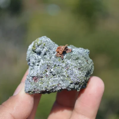 Native Copper With Chalcocite, Quartz In Rocks Matrix