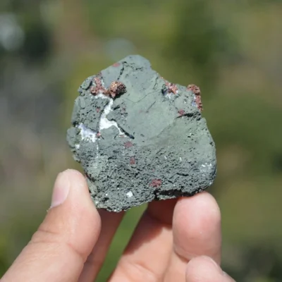 Native Copper With Chalcocite, Quartz In Rocks Matrix