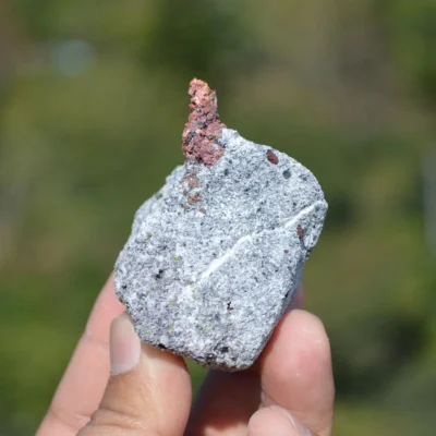 Native Copper With Chalcocite, Quartz In Rocks Matrix