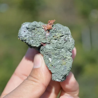 Native Copper With Chalcocite, Quartz In Rocks Matrix