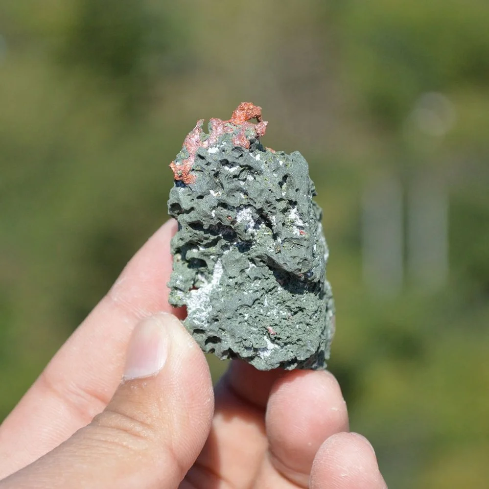 Native Copper With Chalcocite, Quartz In Rocks Matrix - Image 3