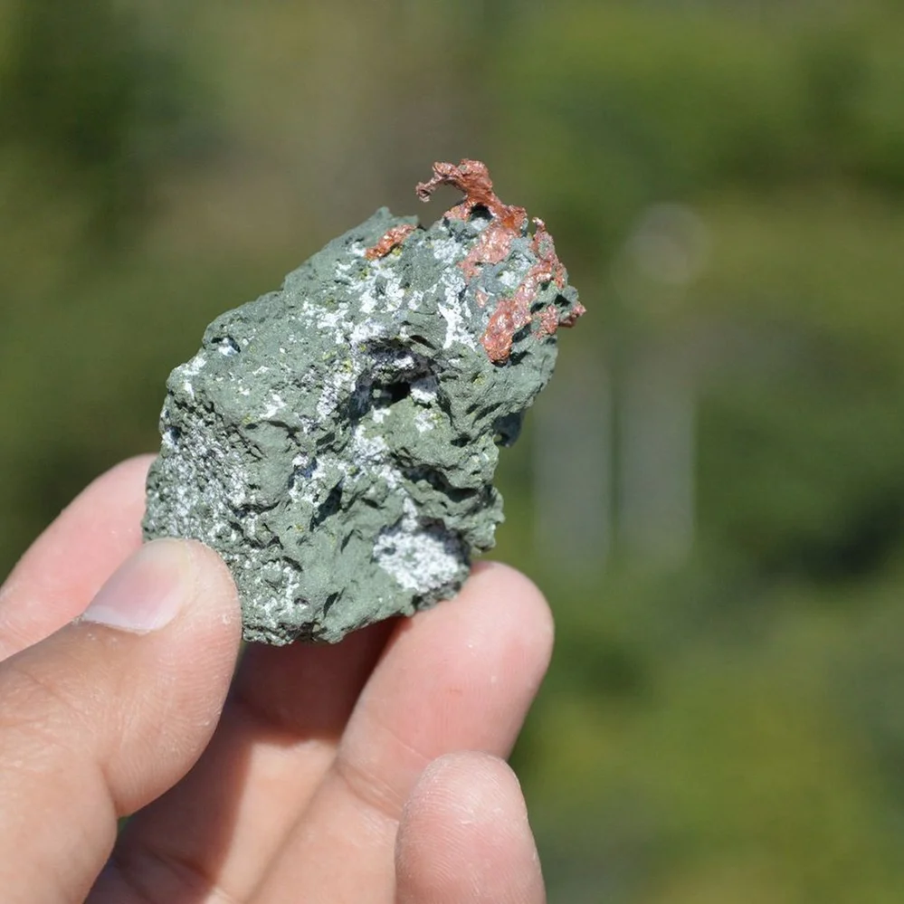 Native Copper With Chalcocite, Quartz In Rocks Matrix - Image 4