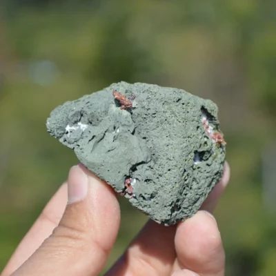 Native Copper With Chalcocite, Quartz In Rocks Matrix