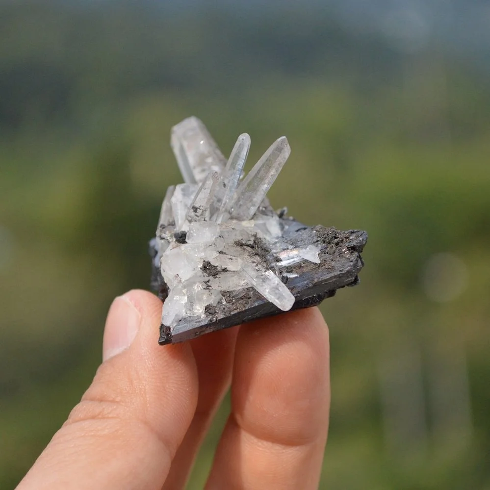 Ferberite With Quartz Crystals - Image 2