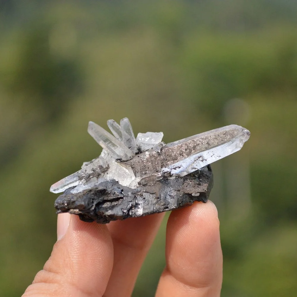 Ferberite With Quartz Crystals - Image 3