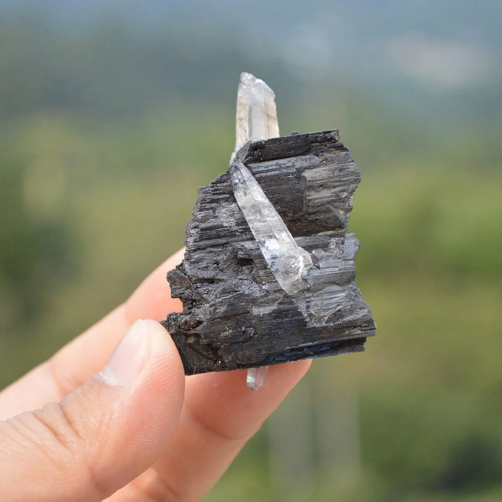 Ferberite With Quartz Crystals - Image 4