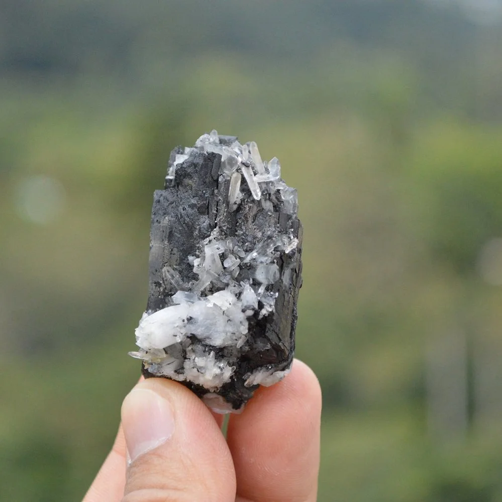 Ferberite With Quartz Crystals - Image 2