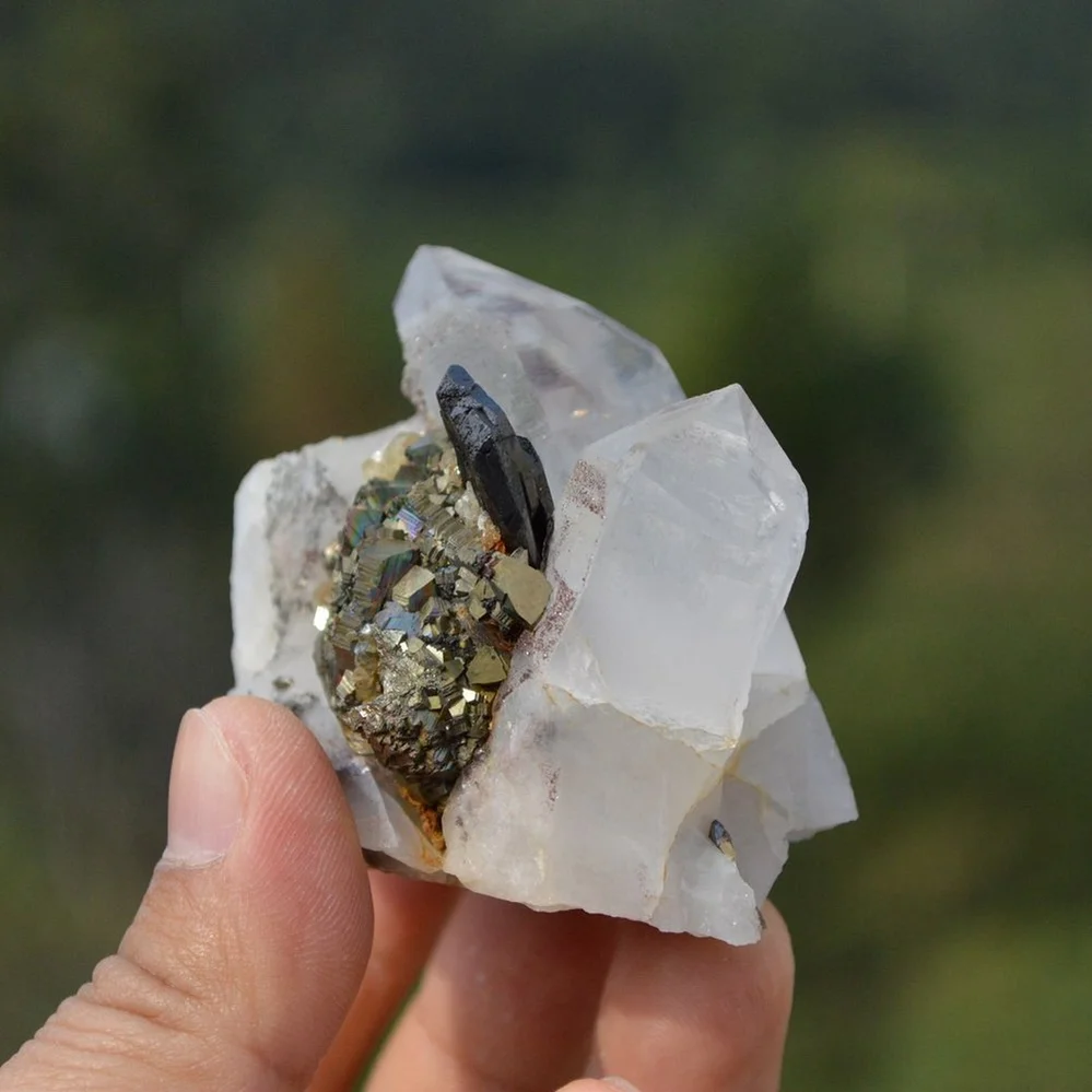 Ferberite With Quartz,Arsenopyrite,Mica Crystals - Image 5