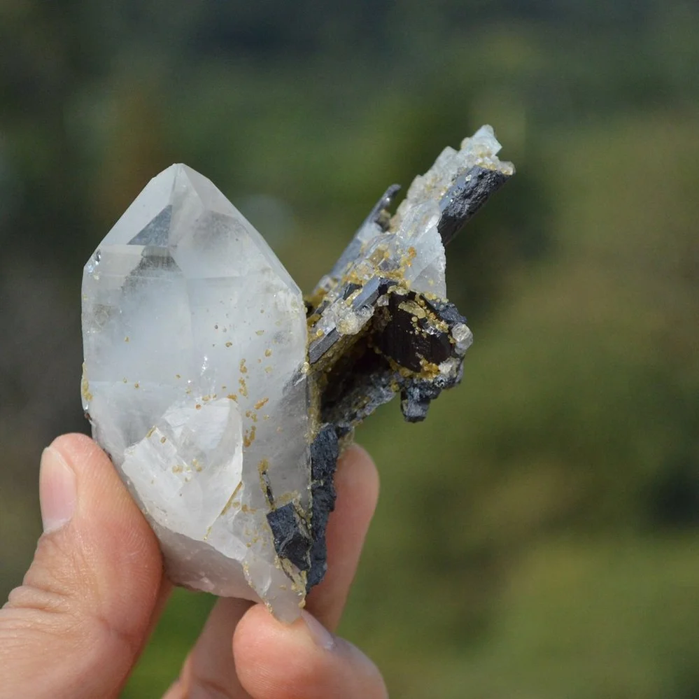 Ferberite With Quartz,Fluorite,Mica Crystals - Image 4