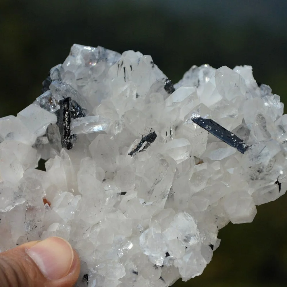 Floating Ferberite With Quartz,Fluorite Crystals - Image 5