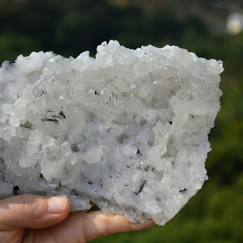 Floating Ferberite With Quartz And Bismuthinite Crystals - Image 2