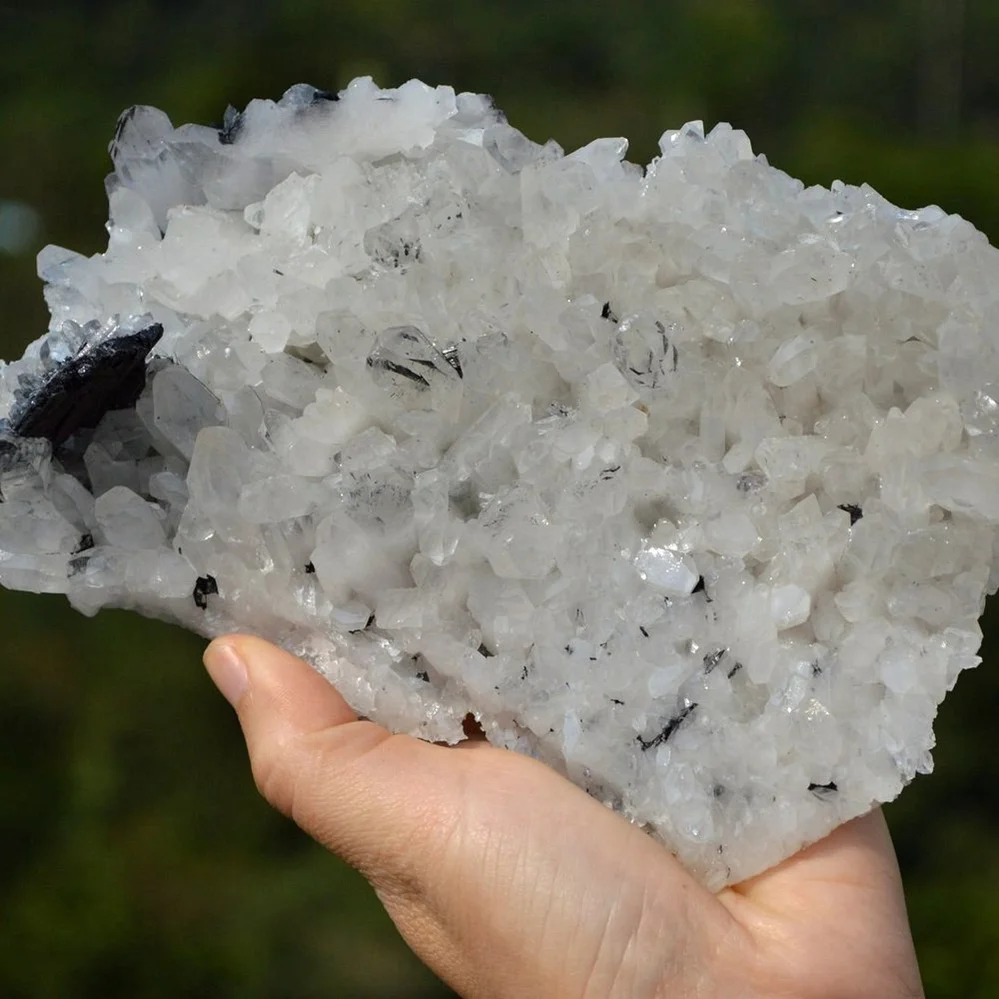 Floating Ferberite With Quartz And Bismuthinite Crystals - Image 4