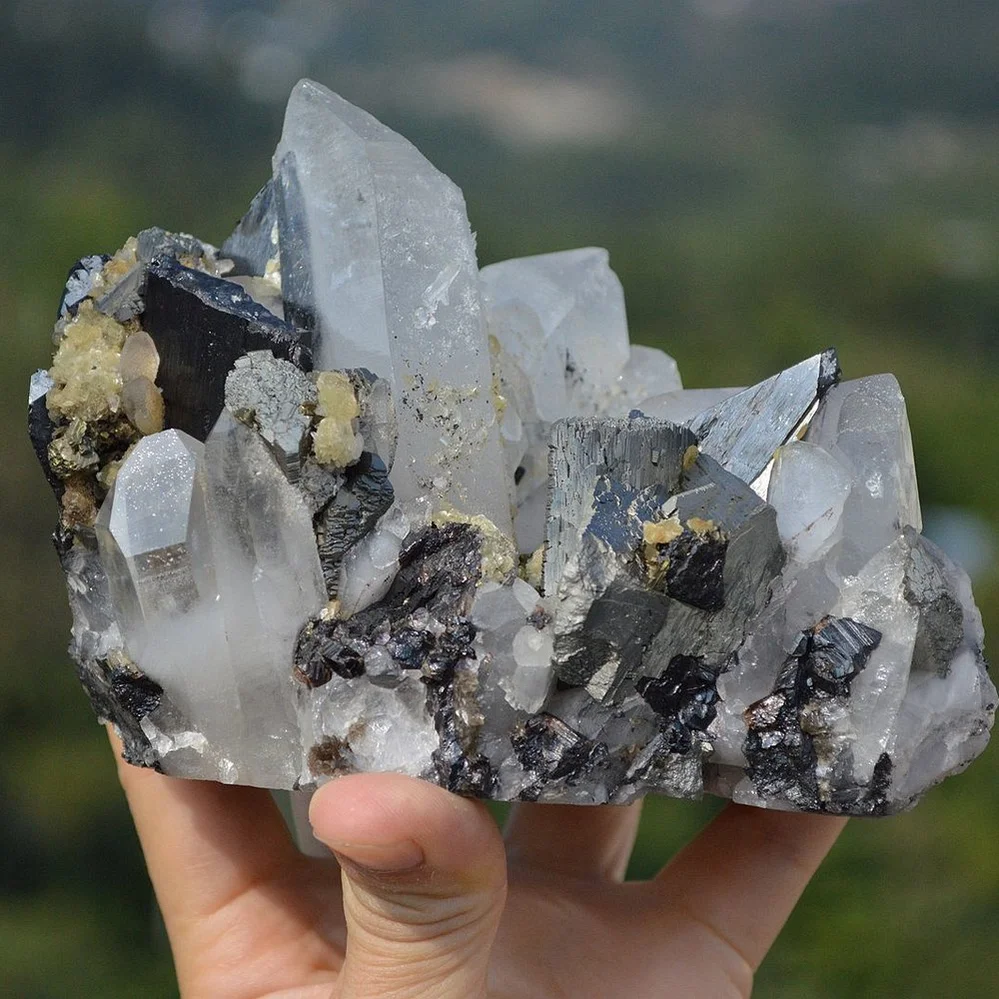 Ferberite With Quartz,Arsenopyrite,Mica Crystals - Image 2