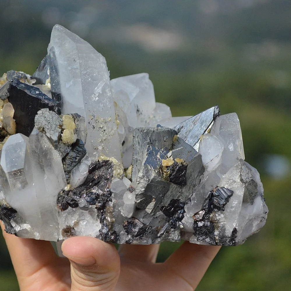Ferberite With Quartz,Arsenopyrite,Mica Crystals - Image 3