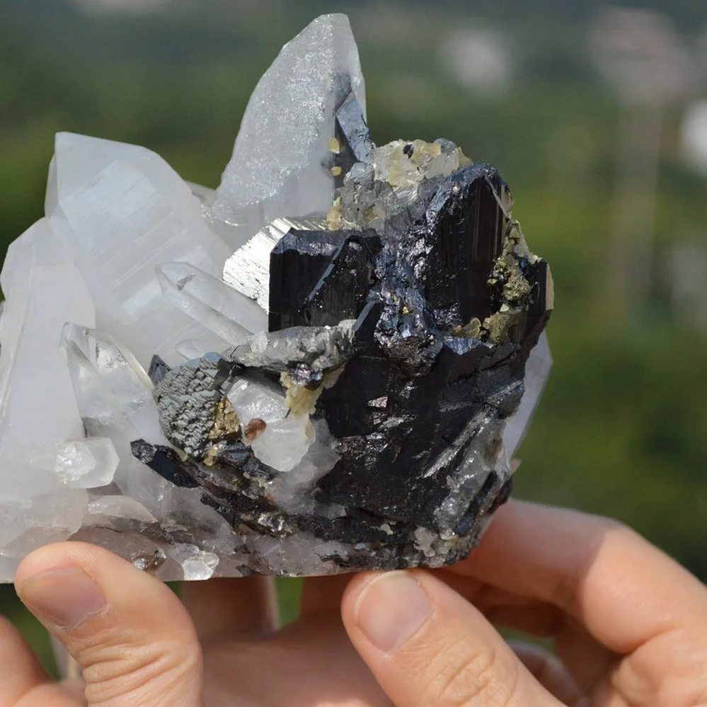 Ferberite With Quartz,Arsenopyrite,Mica Crystals - Image 5