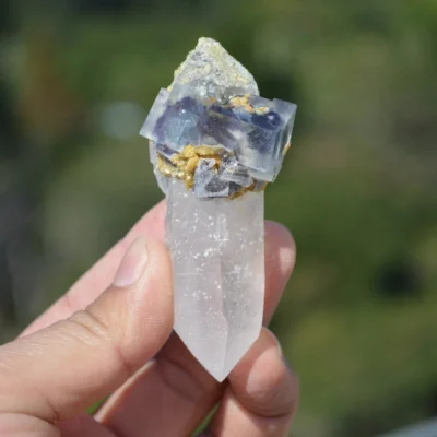 Fluorite With Quartz, Mica Crystals