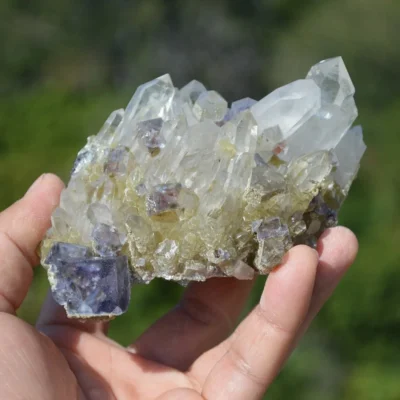 Fluorite With Quartz, Mica Crystals (Floater)