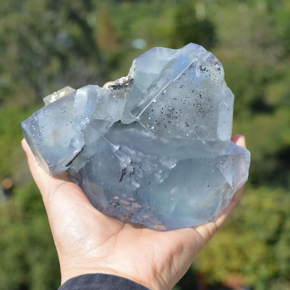 Ghost Fluorite With Quartz, Dolomite, Arsenopyrite Crystals - Image 3