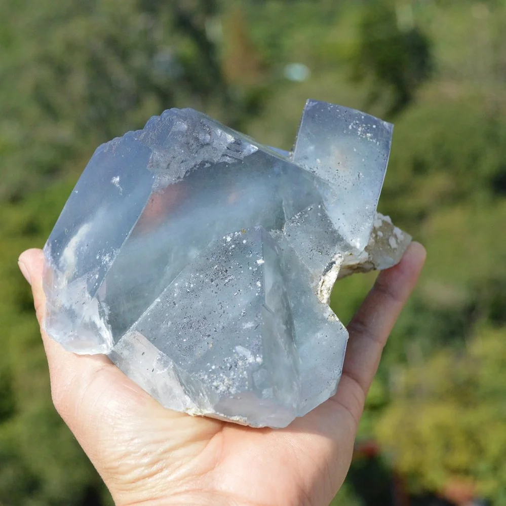 Ghost Fluorite With Quartz, Dolomite, Arsenopyrite Crystals - Image 5