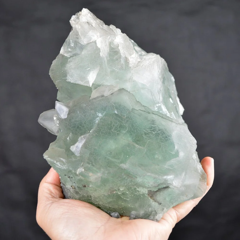 Big Cube Fluorite With Calcite Crystals - Image 2