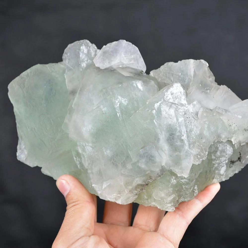 Big Cube Fluorite With Calcite Crystals - Image 2