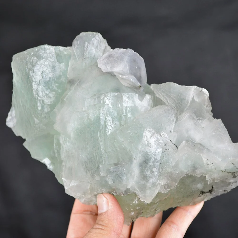 Big Cube Fluorite With Calcite Crystals - Image 3