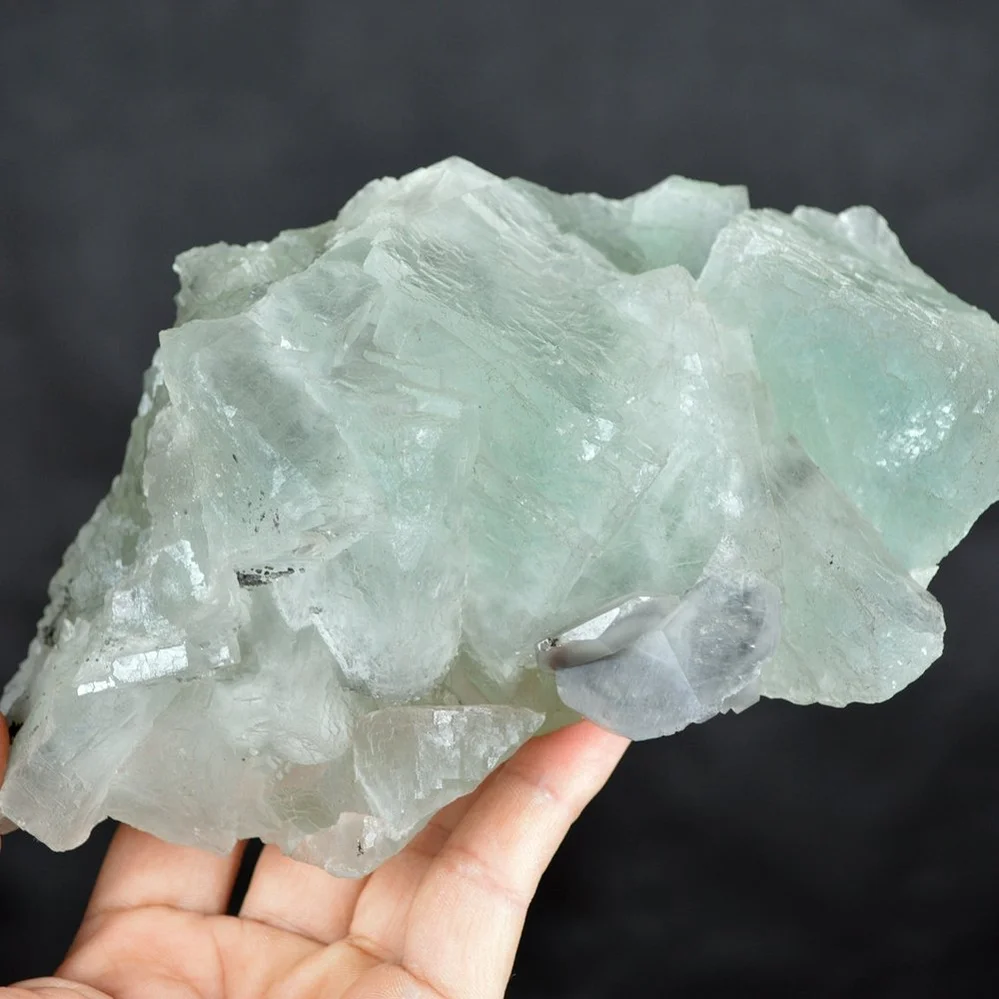 Big Cube Fluorite With Calcite Crystals - Image 5