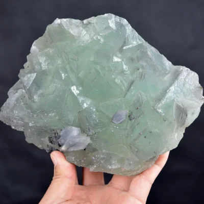 Big Cube Fluorite With Calcite Crystals