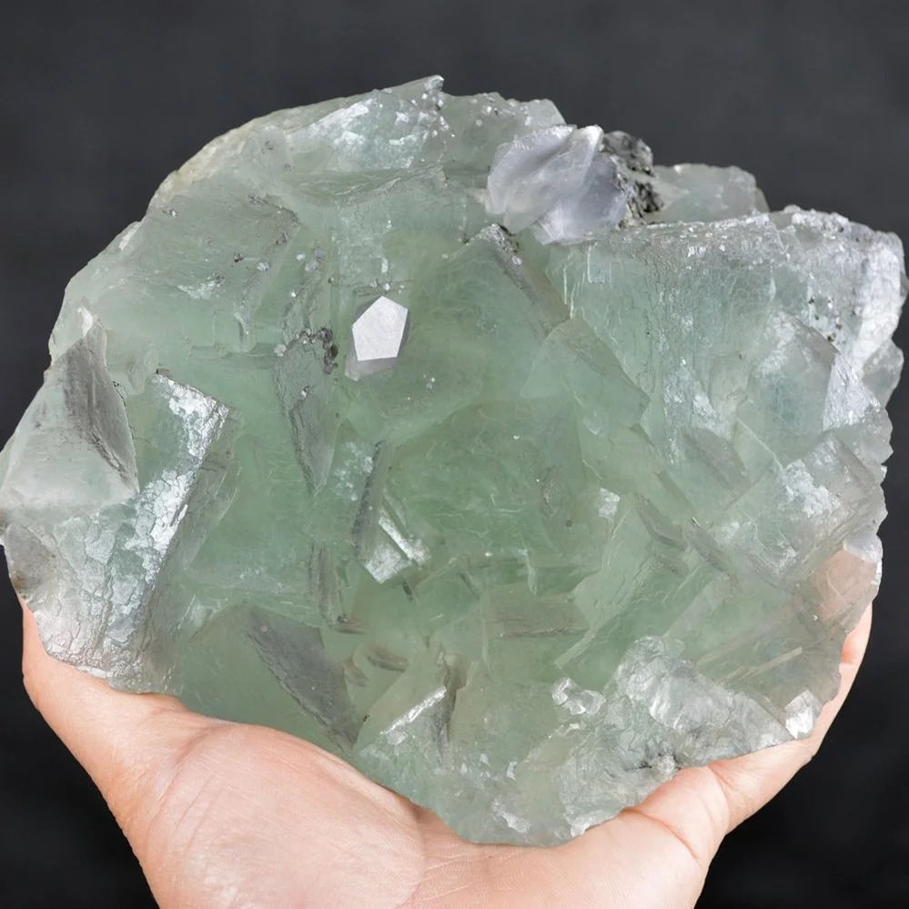 Big Cube Fluorite With Calcite Crystals - Image 4