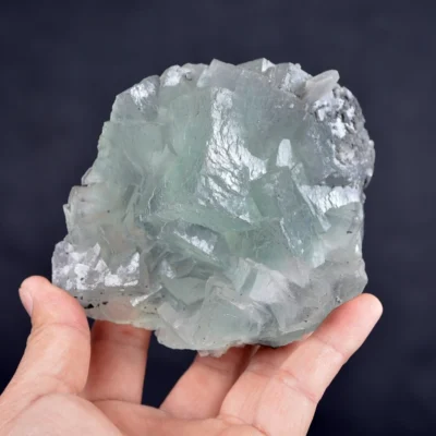 Big Cube Fluorite With Calcite Crystals