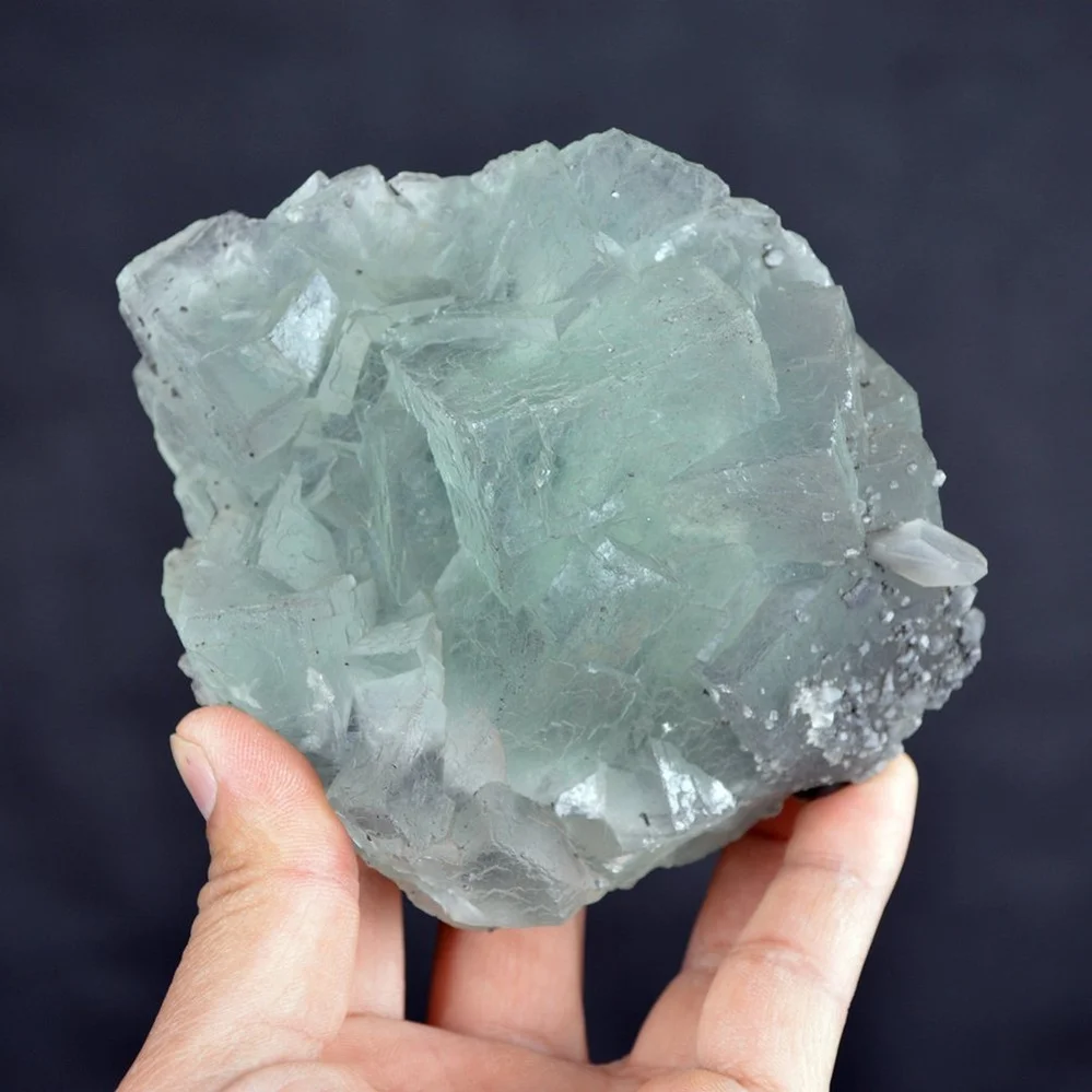 Big Cube Fluorite With Calcite Crystals - Image 2