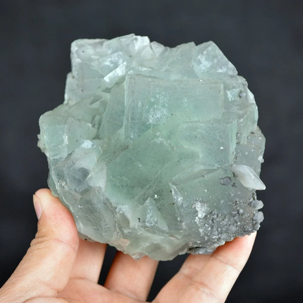 Big Cube Fluorite With Calcite Crystals - Image 5