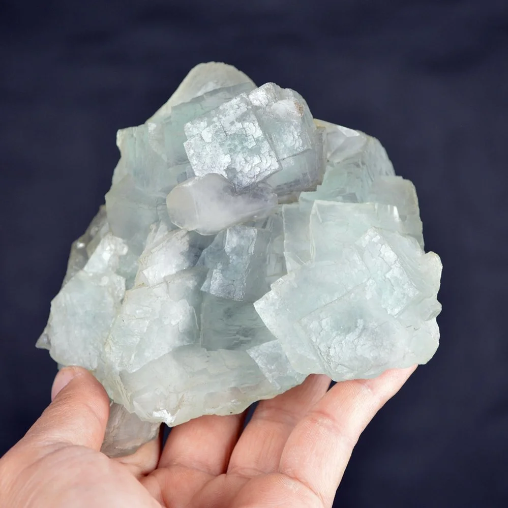 Big Cube Fluorite With Calcite Crystals - Image 5