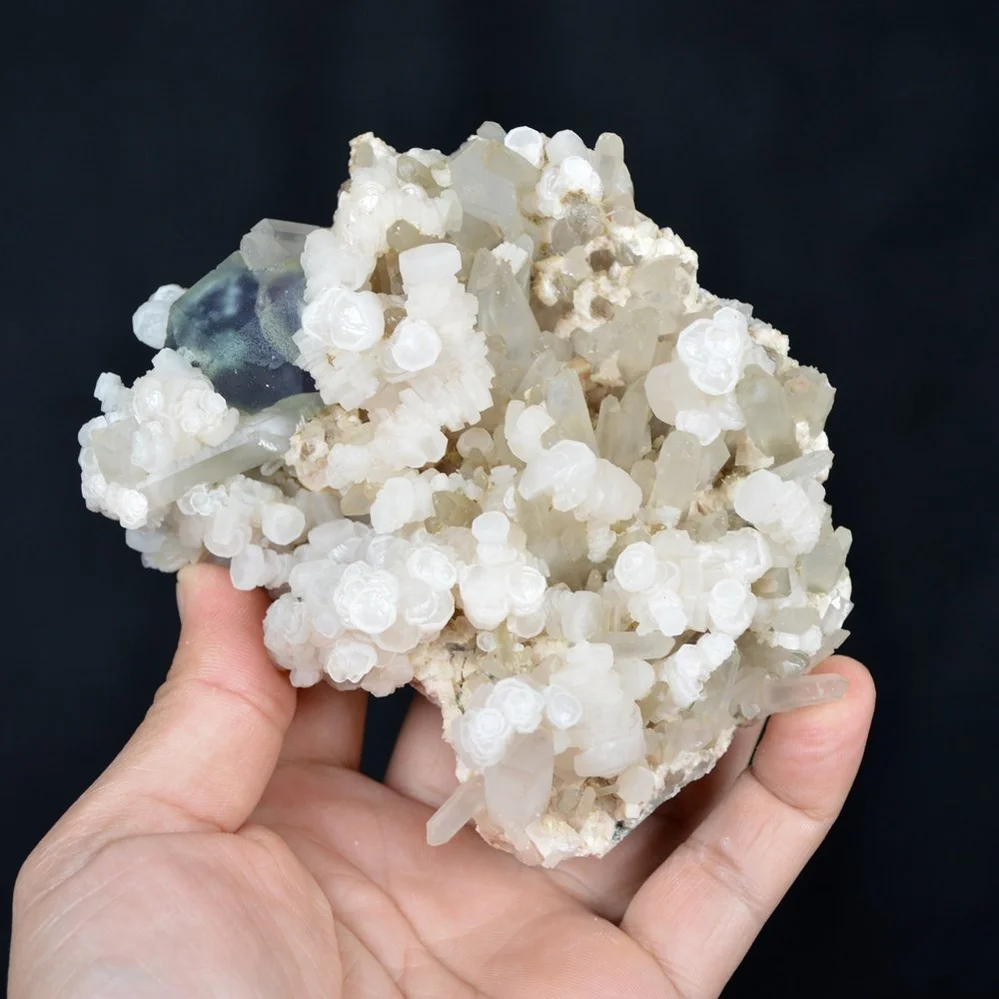 Fluorite With Calcite And Quartz, Dolomite Crystals - Image 2