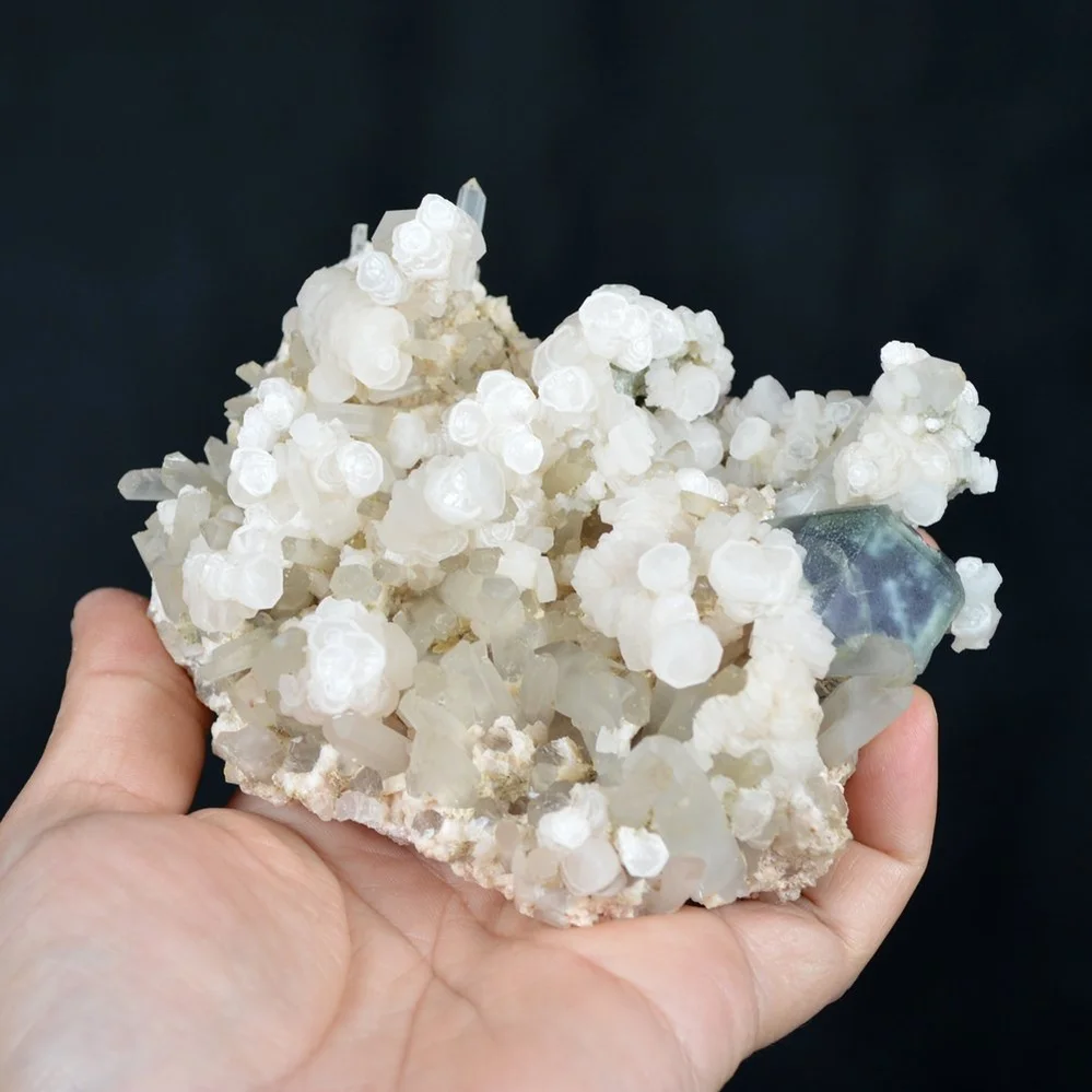 Fluorite With Calcite And Quartz, Dolomite Crystals - Image 4