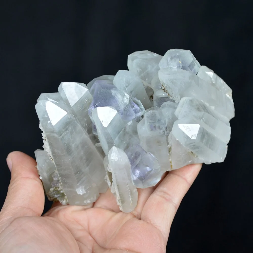 Fluorite With Quartz And Calcite, Pyrite Crystals - Image 3