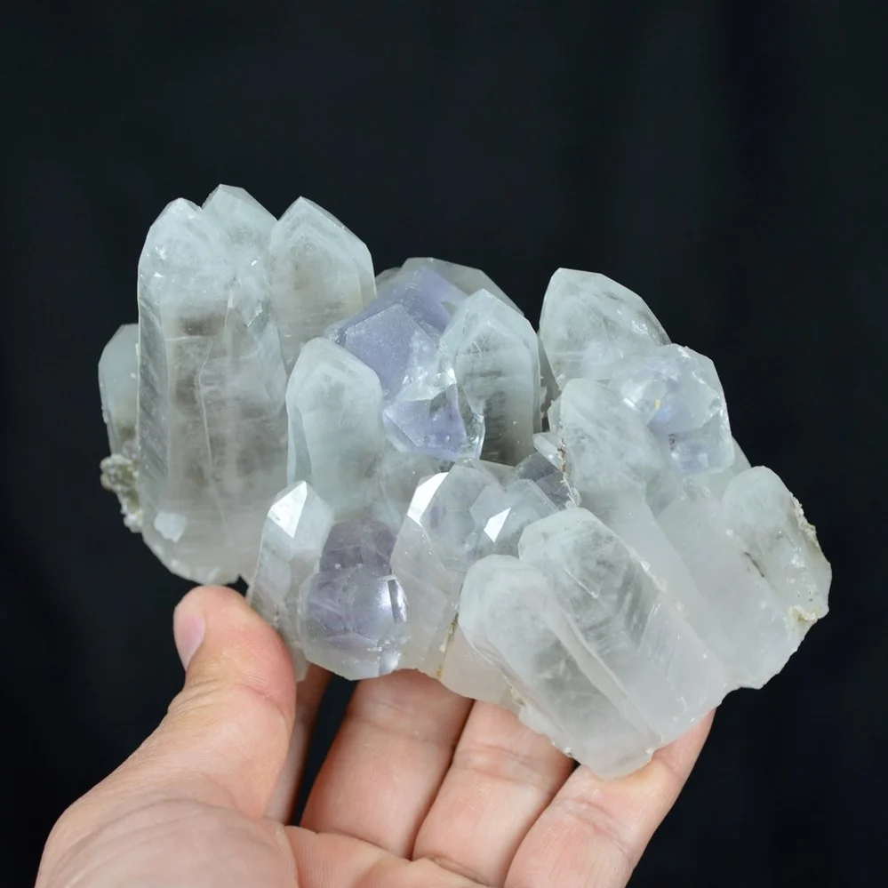 Fluorite With Quartz And Calcite, Pyrite Crystals - Image 4