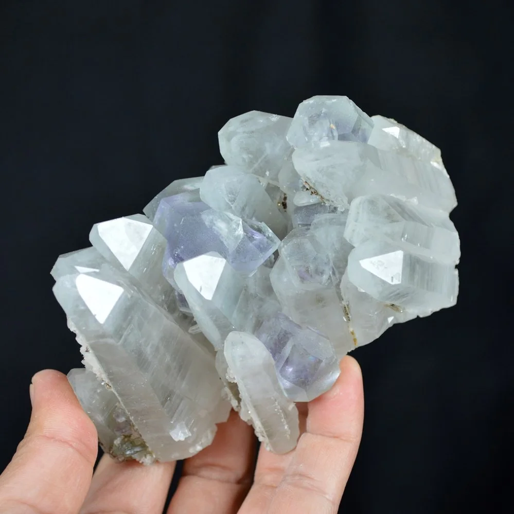 Fluorite With Quartz And Calcite, Pyrite Crystals - Image 5