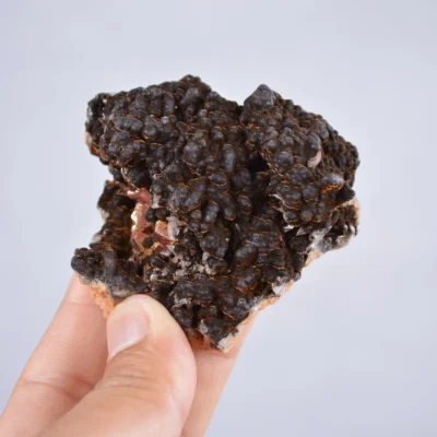 Pyrite Embed In Botryoidal Goethite And Calcite Cluster Crystals