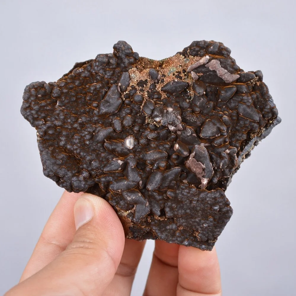 Pyrite Embed In Botryoidal Goethite And Calcite Cluster Crystals - Image 4