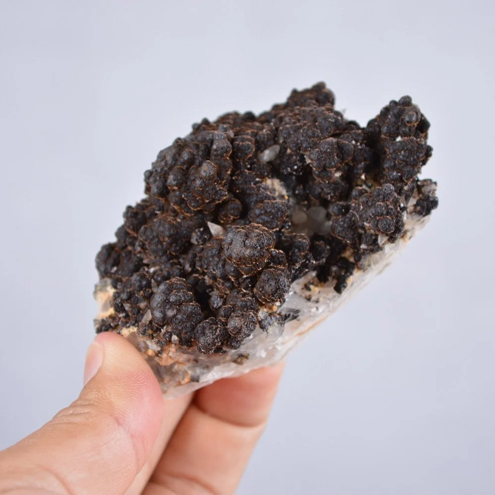 Pyrite Embed In Botryoidal Goethite And Calcite Cluster Crystals - Image 3