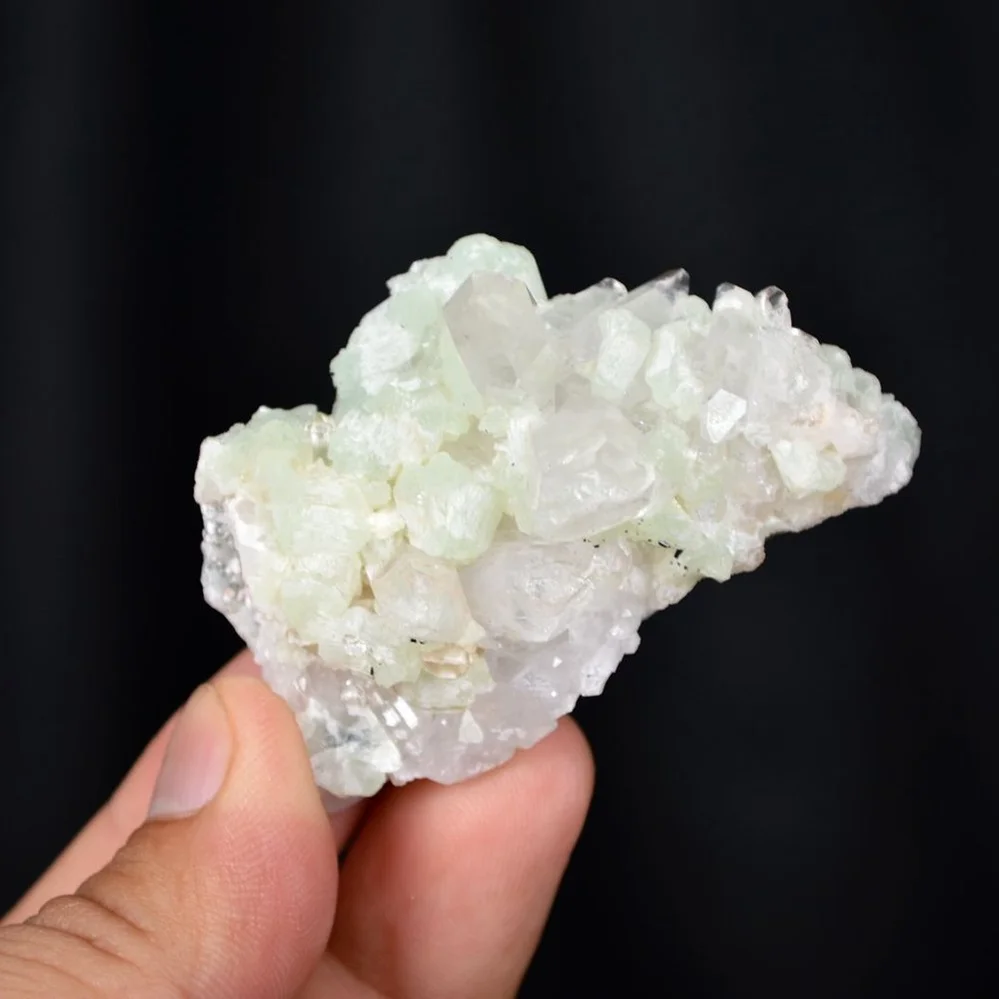 Prehnite With Babingtonite And Quartz Crystals - Image 2