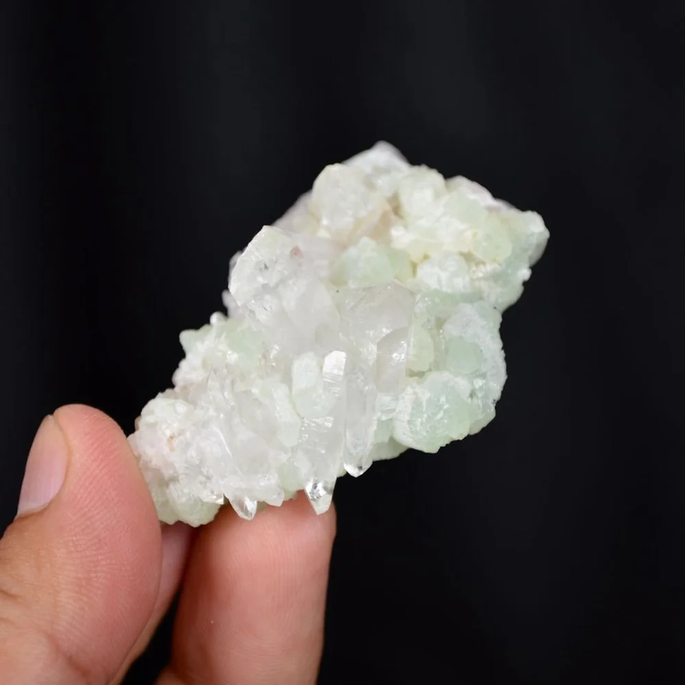 Prehnite With Babingtonite And Quartz Crystals - Image 3