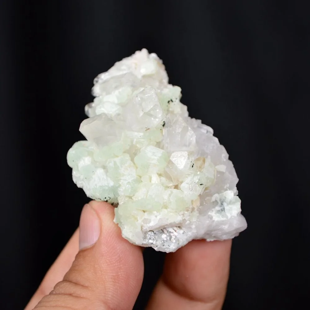 Prehnite With Babingtonite And Quartz Crystals - Image 4