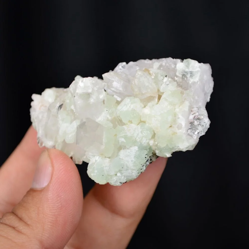 Prehnite With Babingtonite And Quartz Crystals - Image 5