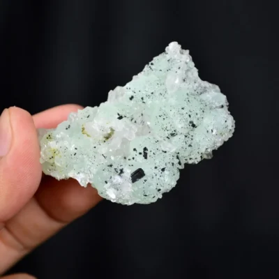 Prehnite With Babingtonite And Quartz Crystals