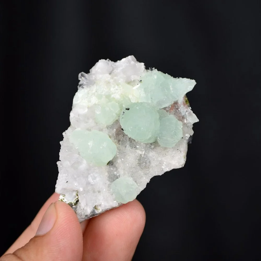 Prehnite With Babingtonite And Quartz Crystals - Image 5
