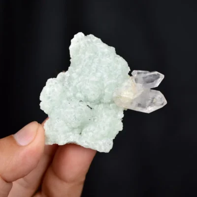 Prehnite With Babingtonite And Quartz Crystals