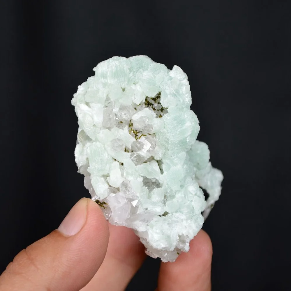 Prehnite With Babingtonite And Quartz Crystals - Image 3