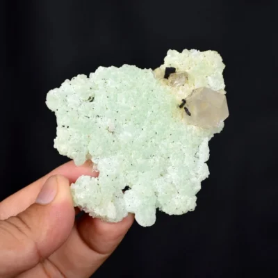 Prehnite With Babingtonite And Quartz Crystals